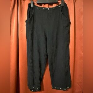 Beach Star‎ Cover-Up Cropped Pants w Silver Rivets